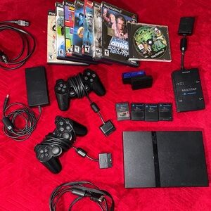 Sony PlayStation 2 Slim Edition Complete Bundle With Games & Accessories